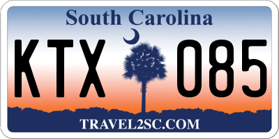 SC license plate KTX085