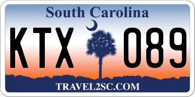 SC license plate KTX089