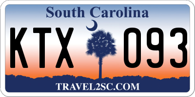 SC license plate KTX093