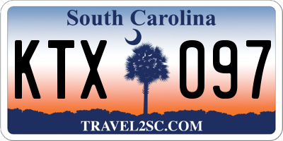 SC license plate KTX097