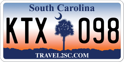SC license plate KTX098