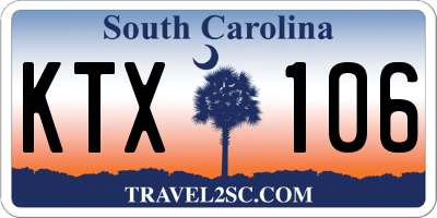 SC license plate KTX106