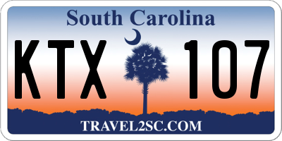 SC license plate KTX107