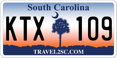 SC license plate KTX109
