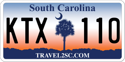 SC license plate KTX110