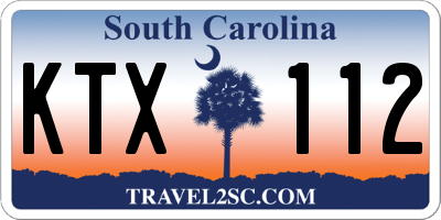 SC license plate KTX112