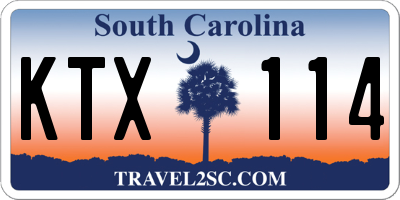 SC license plate KTX114