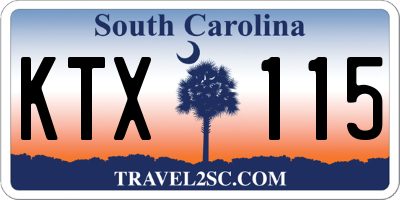 SC license plate KTX115