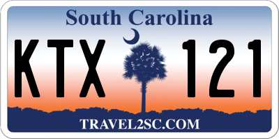 SC license plate KTX121