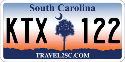 SC license plate KTX122