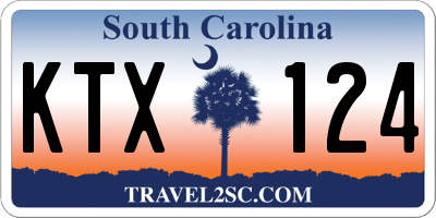 SC license plate KTX124