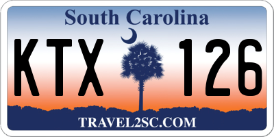 SC license plate KTX126