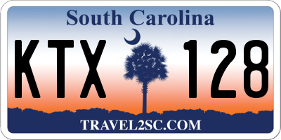 SC license plate KTX128