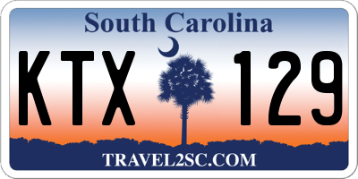 SC license plate KTX129