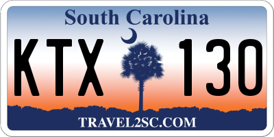 SC license plate KTX130