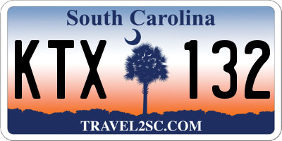 SC license plate KTX132