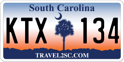 SC license plate KTX134