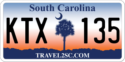 SC license plate KTX135