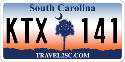 SC license plate KTX141