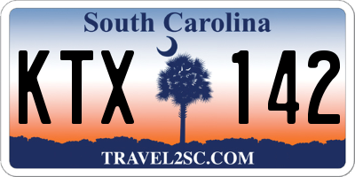 SC license plate KTX142
