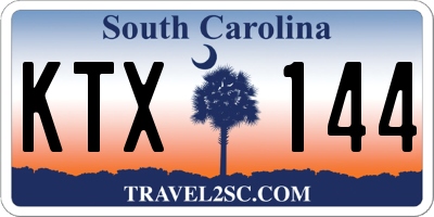 SC license plate KTX144