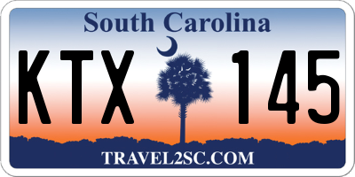SC license plate KTX145