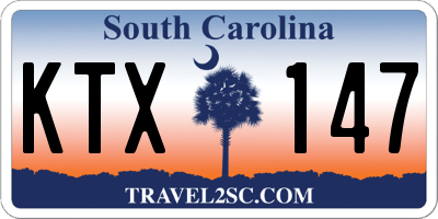 SC license plate KTX147