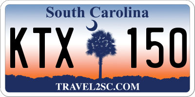 SC license plate KTX150