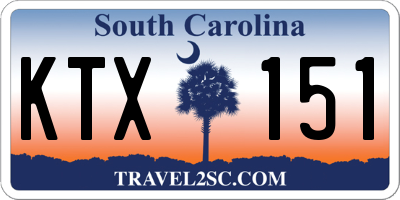SC license plate KTX151