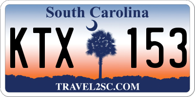 SC license plate KTX153