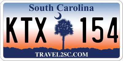 SC license plate KTX154