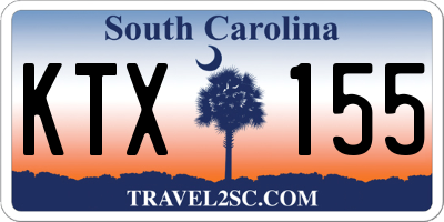 SC license plate KTX155