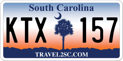 SC license plate KTX157