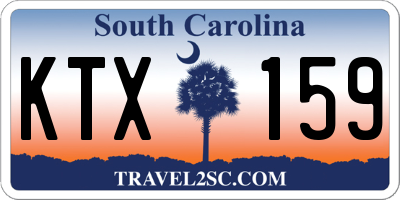 SC license plate KTX159
