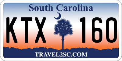 SC license plate KTX160