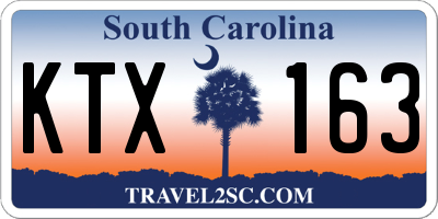SC license plate KTX163