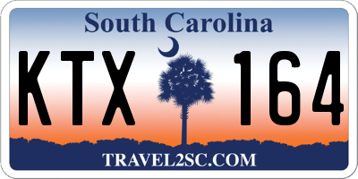 SC license plate KTX164