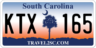SC license plate KTX165