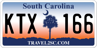 SC license plate KTX166