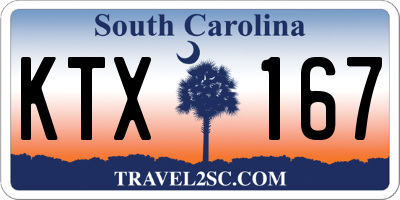 SC license plate KTX167