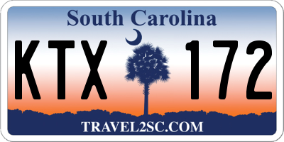 SC license plate KTX172