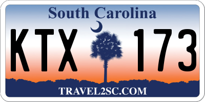 SC license plate KTX173