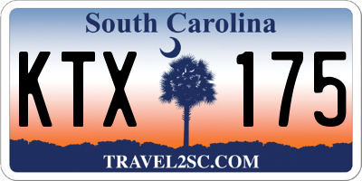 SC license plate KTX175