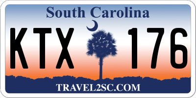 SC license plate KTX176