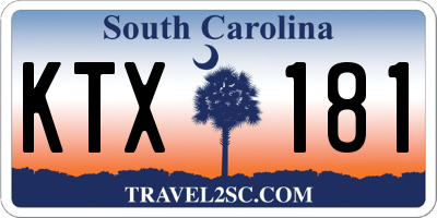 SC license plate KTX181