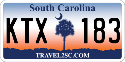 SC license plate KTX183