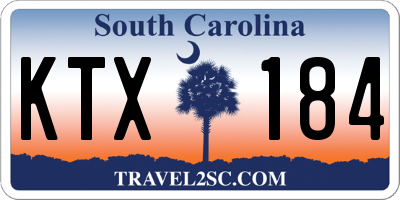 SC license plate KTX184