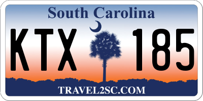 SC license plate KTX185