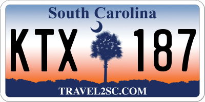 SC license plate KTX187