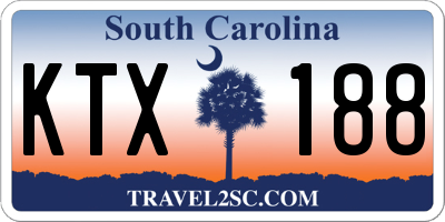 SC license plate KTX188